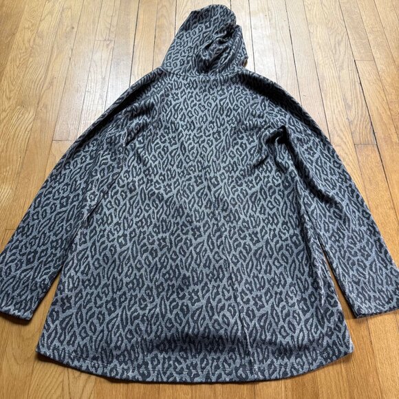 Soft Surroundings Size S Womens Gray Lyra Leopard Print Full Zip Hoodie - Picture 15 of 16